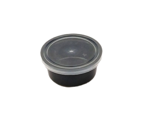 100 ml Black Round Container