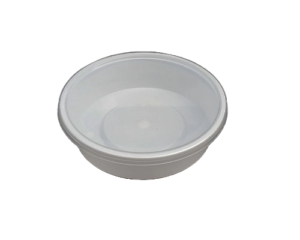 250 ml Flat White Round Container