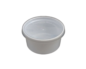 250 ml White Round Container Tall