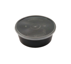 300 ml Black Round Container