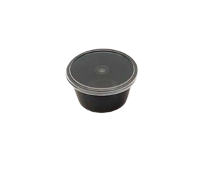 50 ml Black Round Container