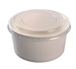 1500 Ml White Paper Container With PET Lid