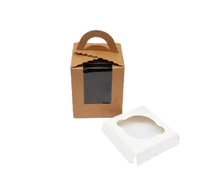 1 Pc Brown cup Cake Box