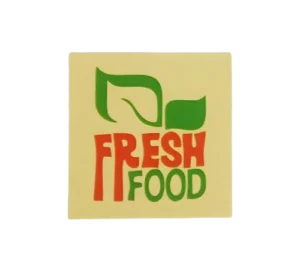 2 Inch Square Green Sticker(Fresh Eat)