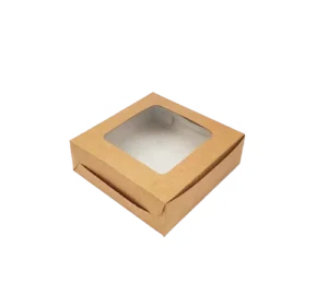 4 Pcs Brown Brownie Box