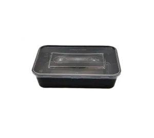 500 ml Black Rectangular Container