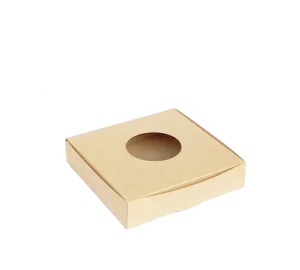 7X7X1.5 Inches Square Kraft Brown Window Box