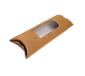 Corrugated Pillow Roll Box 8.5x4 with window