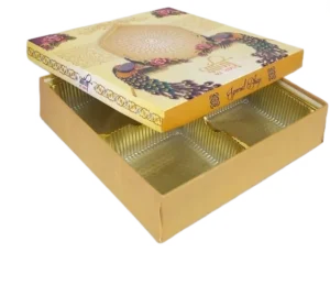 Square 4 Section Shagun Box